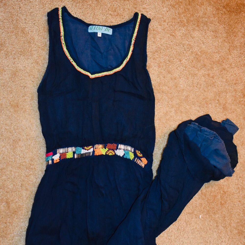 Boho beaded maxi dress